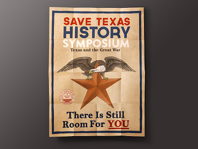 Save Texas History poster propaganda texas wwi