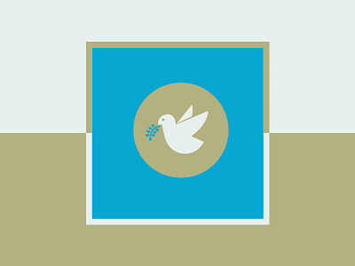 Dove christmas dove icon illustration minimal