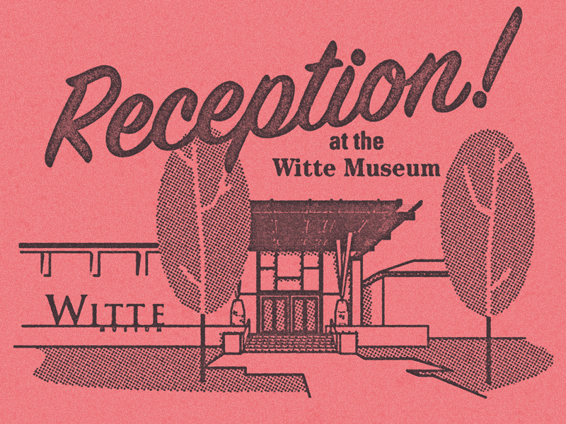 Reception texas vector mid century modern illustration vintage