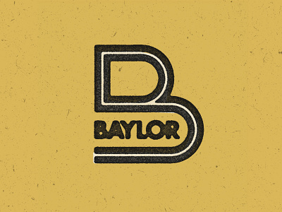 Baylor University lock up logo texas type typography vintage