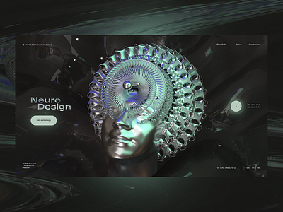 Neuro Design 3d art 3d artist c4d cinema4d design landing page one page ui ui ux ui elements ux web web design webdesign