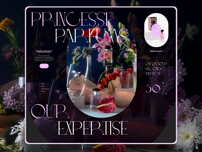 Princesse Parfums redesign 3d animation design illustration landing page tilda ui ui ux ui elements web design webdesign сайт на тильде
