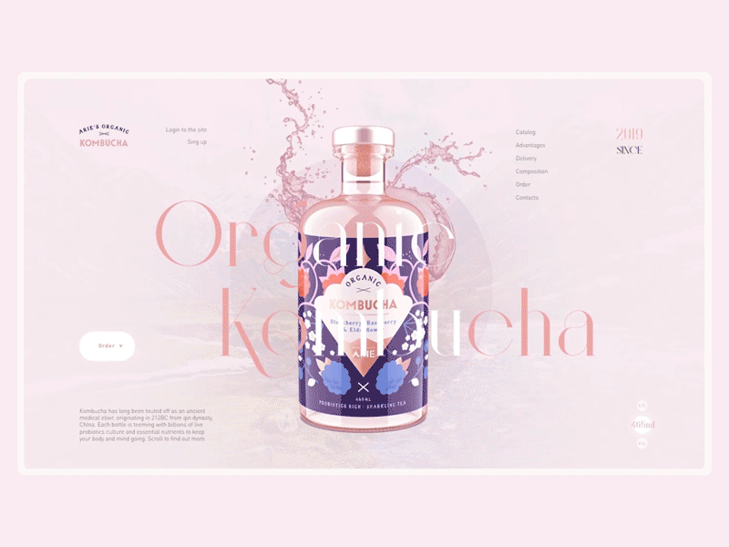 Kombucha / made on tilda 3d animation design figma graphic design landing page madeontilda motion graphics tilda ui ui ux ui elements uxui web design webdesign wix