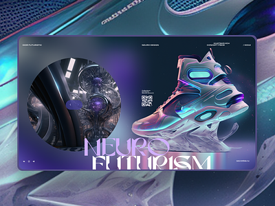Neuro futurism / 003.8 cinema4d design figma illustration landing page madeontilda tilda ui ui ux ui elements web design webdesign