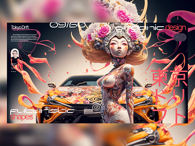 Tokyo Drift 09/60 сайты на тильде branding design figma illustration landing page madeontilda midjourney tilda ui ui ux ui elements web design webdesign