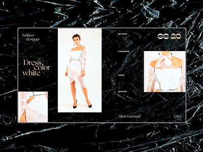 Alina German SS 20 / Dress color white 042 alina german fashion fashion design interface design landing page one page ui ui elements uidesign ux web web design webdesign