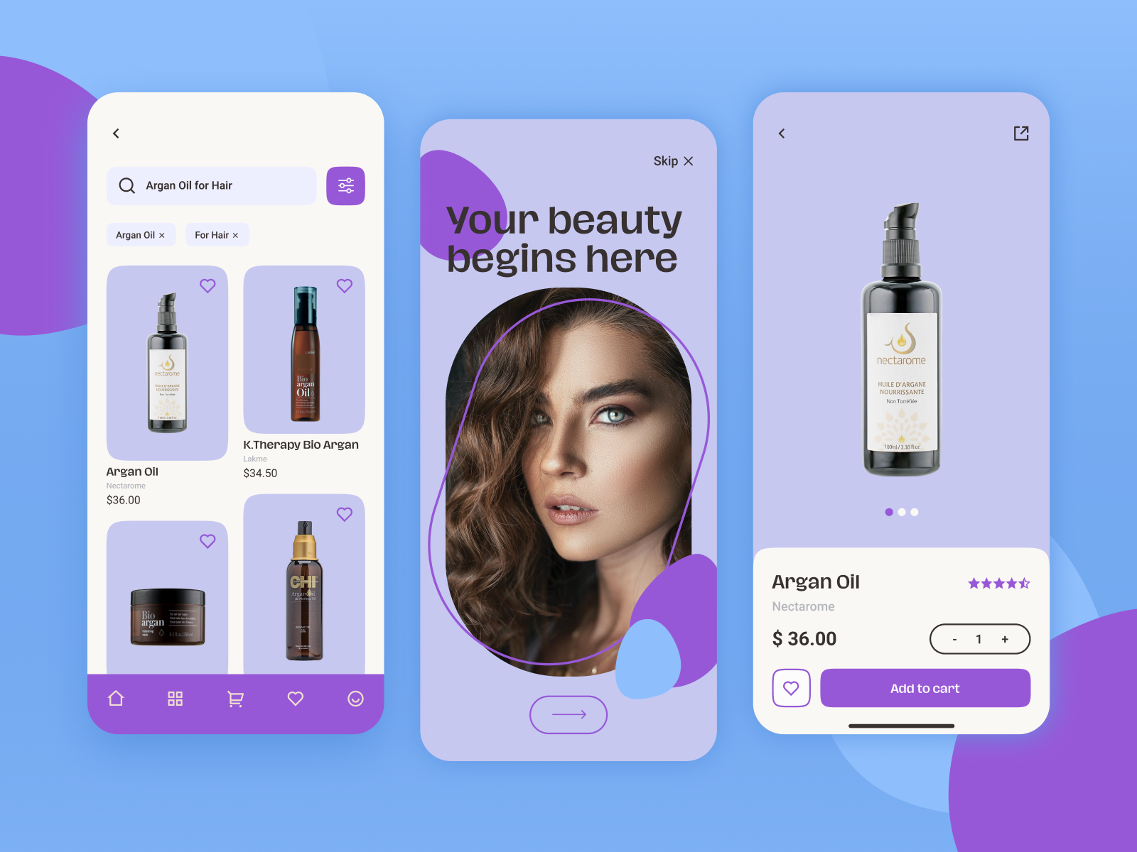 Cosmetics mobile app by Yuliia Konozenko on Dribbble