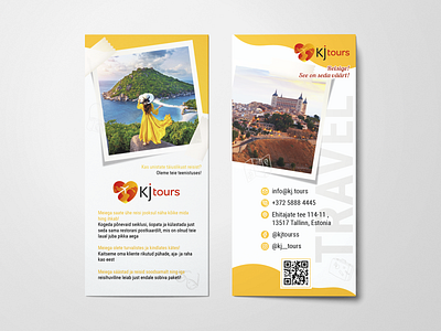 Flyer for KJ tours (travel agency) advertising branding brochure flyer graphic design polygraphy printing tours travel agency traveling