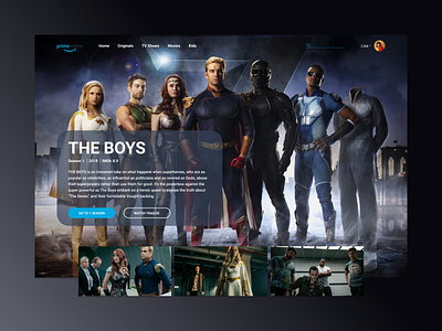The Boys TV Show amazon concept landing page main page superheroes the boys theboys tv series tv shows uidesign uiux web