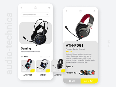 Mobile App for Audio-technica store app audio audio technica concept headphones mobile mobile app music store ui ux webdesign website