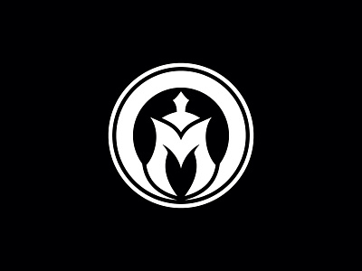 Letter O And M Shield Spartan Logo Design