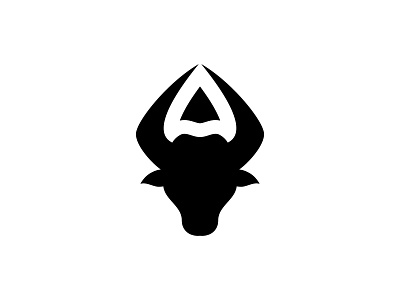 Letter A And Bull Logo Design