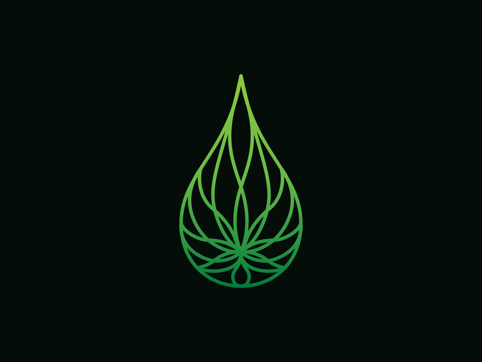 Oil Droplet And Marijuana Leaf Logo by Sixtynine Designs on Dribbble