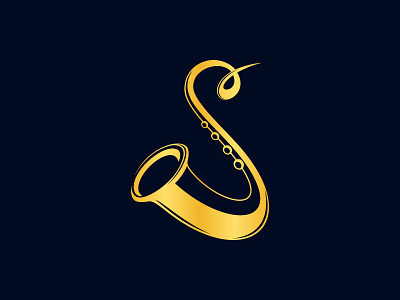 Letter S For Saxophone Logo