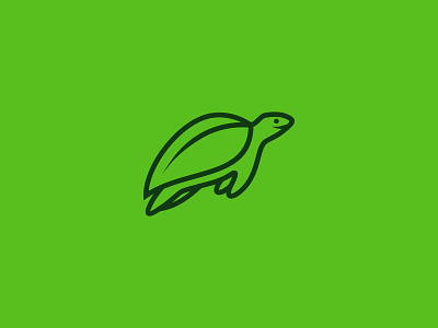 Turtle And Leaf Logo Design