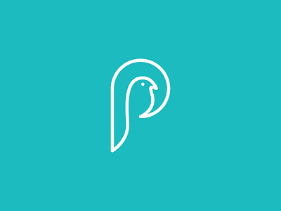 Letter P And Bird Logo Designs