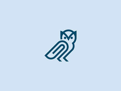 Owl Paperclip Logo Designs