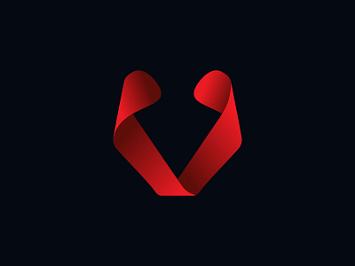 3D Letter V logo Design