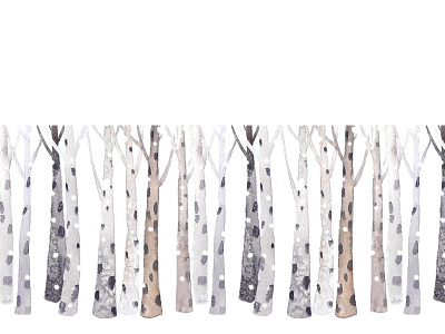 Birch trees pattern birch trees blackandwhite christmas ecology minimalist nature pattern patterns scandinavian trendy watercolor winter