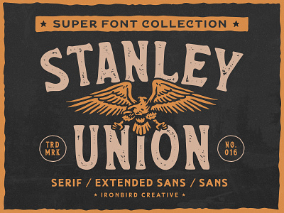 Stanley Union - Super Font Collection & Bonus! bonus design extra illustration lettering logo premade logo type typography vector