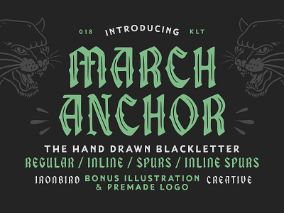 March Anchor & Bonus blackletter branding display font graphic design illustration label lettering logo logo type packaging victorian whiskey