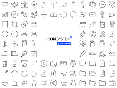 Icon System | Figma animation app blue branding character clean design icon identity illustration ios logo minimal mobile type ui ux vector web website