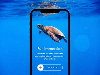 Immersion full app mobile ocean sea ui ux