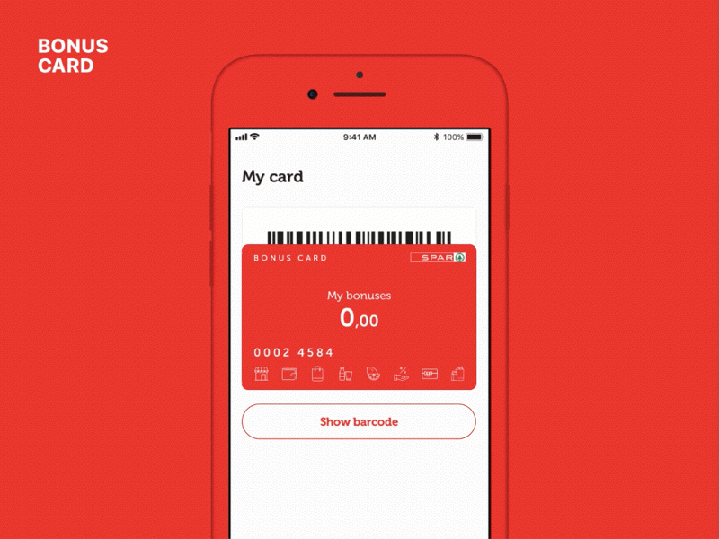Bonus card app app barcode bonus card bonus program food store