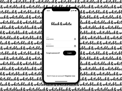 Black&white concept design app