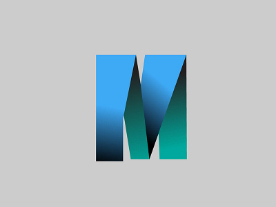 Letter M design design graphic flat lettering logo vector