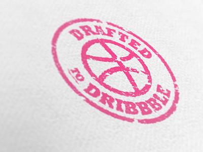 Drafted to Dribbble debut drafted stamp