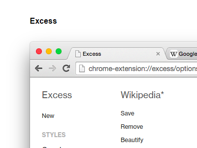 Excess chrome web