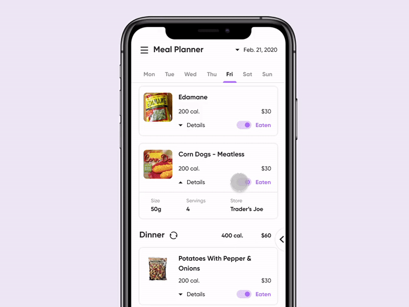 Meal Planner Redesign (Mobile) app dashboad dashboard design design diet dinner eat figma food lunch meal planner meals minimal mobile mobile design planner responsive ui ux web app