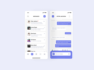 Messages app chat concept design design figma flat managment message minimal mobile app social social network ui ux