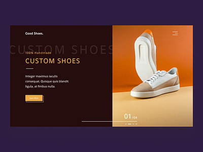 Custom Shoes Landing Page custom design fashion figma flat landing page minimal shoes ui