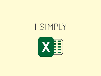 I Simply Excel design excel flat minimal typography vector