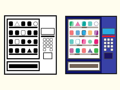 Vending Machine design flat icon illustration minimal vector vending machine