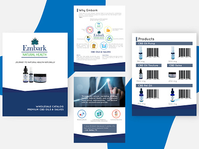 Catalog for Embark Natural Health catalog catalogue design flat flyer medicine minimal nature products vector
