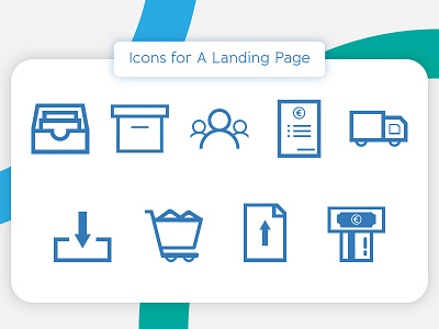 Icons for a Landing Page app design flat icon landing page landing page icons minimal ui vector web