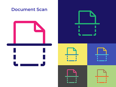 Scan Document Icon app camera design document flat icon logo minimal scan technology ui ux vector web