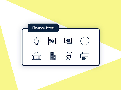 Finance Icons app design flat icon logo minimal ui vector web website