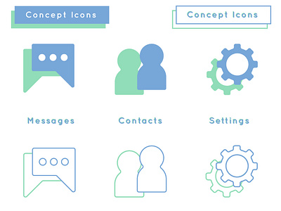 Concept Icons app branding design flat icon logo minimal ui ux vector web website