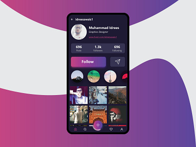 Instagram Redesign + Dark Theme Concept app branding color concept design flat gradient icon illustration instagram minimal social social app socialmedia ui ux vector web