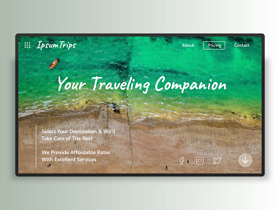 Ipsumtrips Mockup app concept concept design design flat gradient icon illustration minimal travel ui ux vector web website