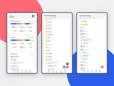 File Manager Design app concept design design file explorer file management file manager flat folder minimal storage ui ux vector