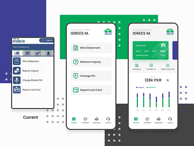 MCB Mobile App Redesign (Concept) app bank banking concept design credit card dashboard design flat funds minimal online banking ui ux vector wallet