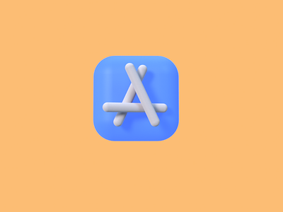 A for 3d 3d apple icon