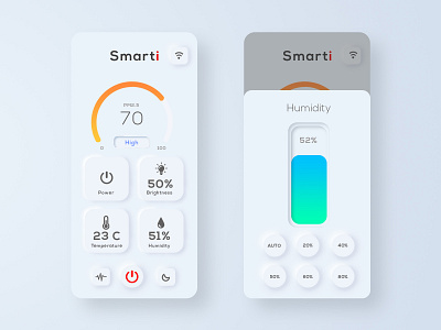 Skeuomorph smart home app