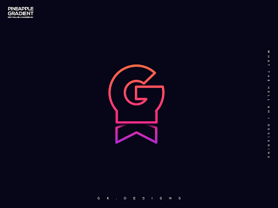 Gradient logo (trying it on my own logo) branding design gradient gradients illustration logo logo design minimal photoshop typography vector