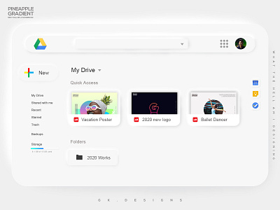 Cloud storage | Skeumorphic | ui design